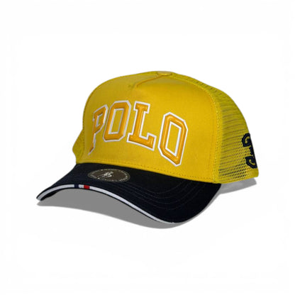 🧢 POLO Trucker Cap – Yellow & Black