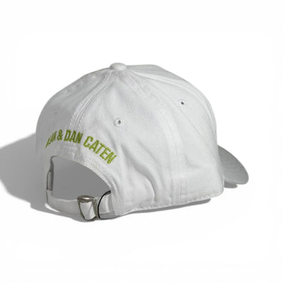 🧢 DSQUARED2 ICON White Cap – Green Embroidered Logo
