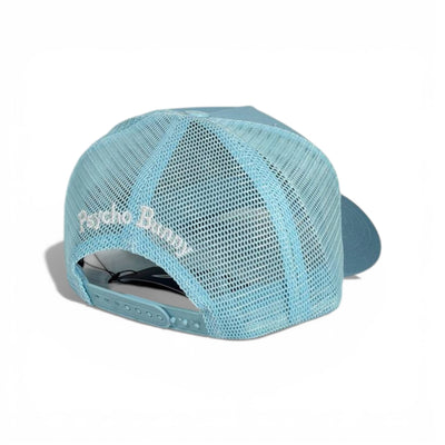 🧢 Psycho Bunny Light Blue Mesh Cap – Bunny Skull Logo