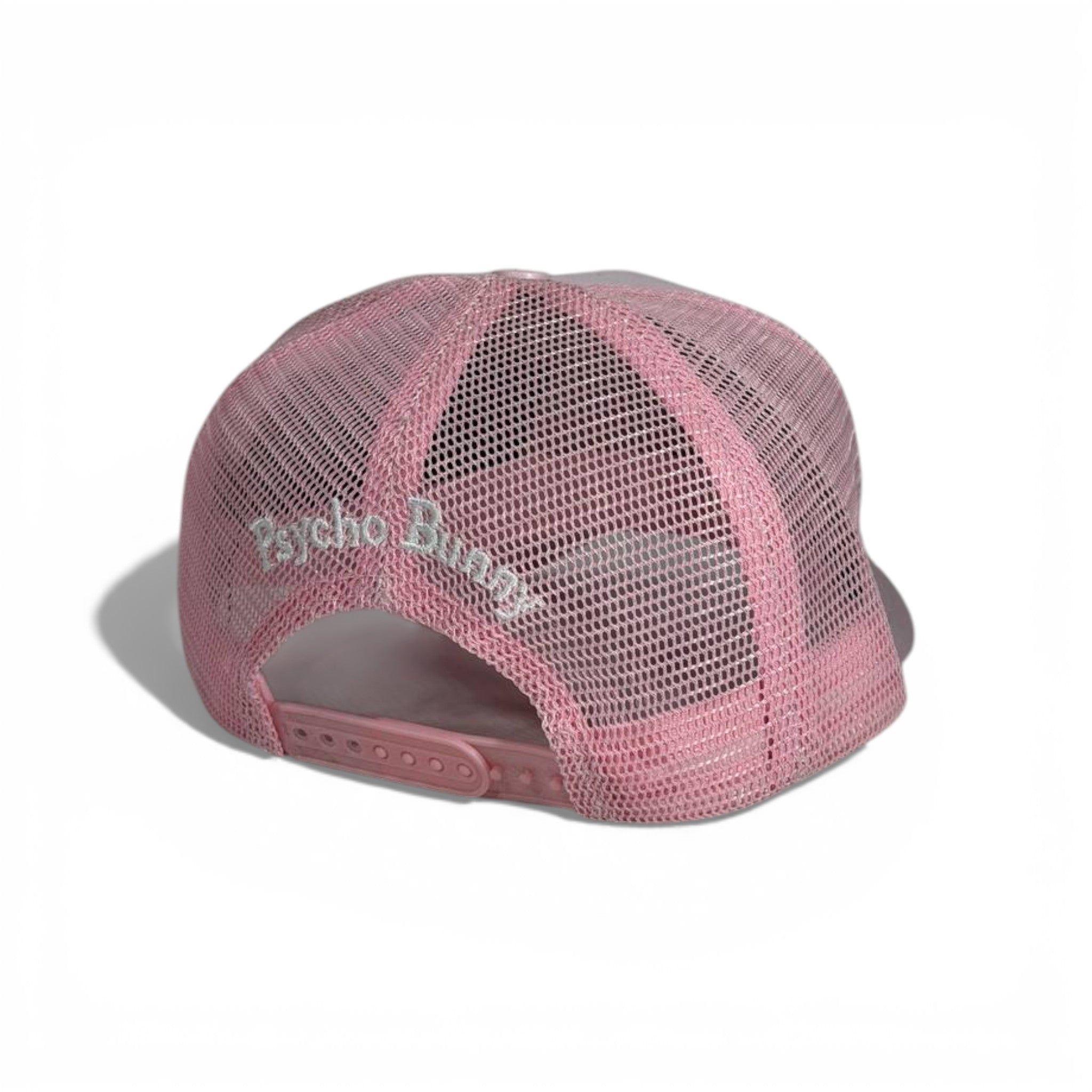 🧢 Psycho Bunny Pink Trucker Cap – Signature Skull Edition 💗🐰💀