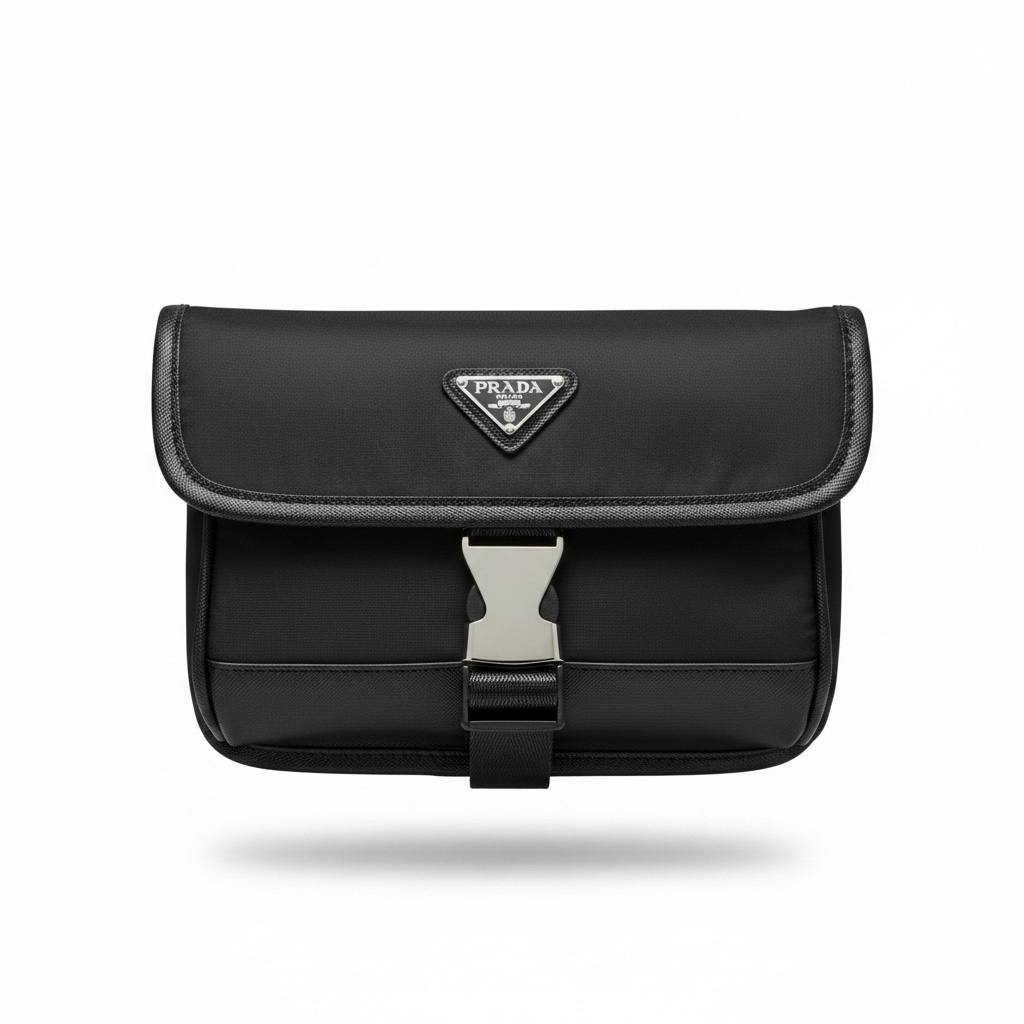 Prada Black Utility Crossbody Bag ✨ Premium Nylon Messenger Shoulder Bag