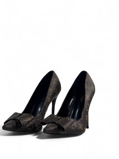 Louis Vuitton Monogram Bow Heels 👠✨ | Luxury Pointed-Toe Pumps for Women
