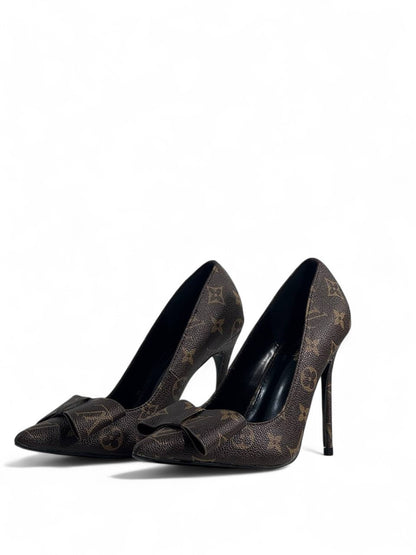 Louis Vuitton Monogram Bow Heels 👠✨ | Luxury Pointed-Toe Pumps for Women