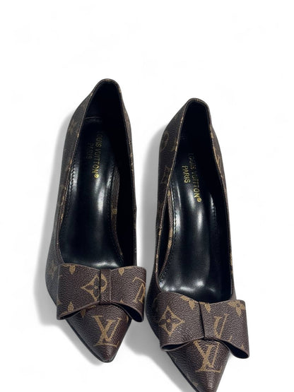 Louis Vuitton Monogram Bow Heels 👠✨ | Luxury Pointed-Toe Pumps for Women
