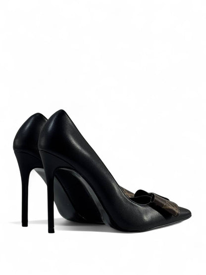Louis Vuitton Black Monogram Bow Pumps 👠 | Elegant Luxury Pointed-Toe Heels