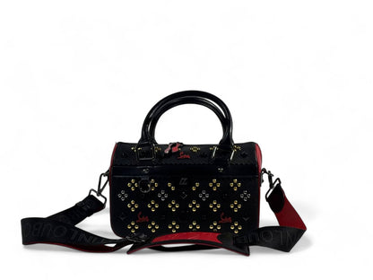 Christian Louboutin Black & Red Studded Duffle Bag 🖤❤️✨ | Luxury Designer Handbag