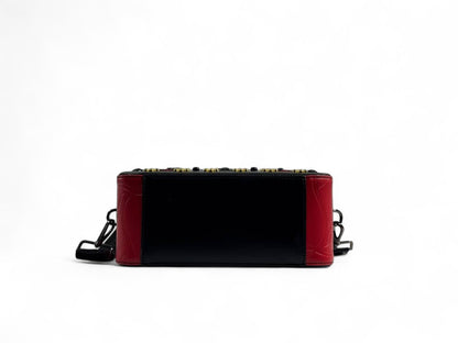 Christian Louboutin Black & Red Studded Duffle Bag 🖤❤️✨ | Luxury Designer Handbag