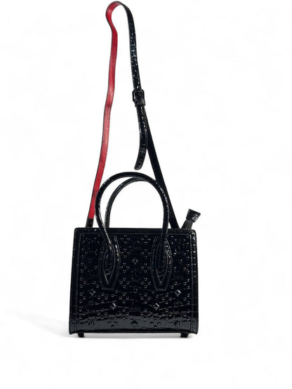 Christian Louboutin Black Croc-Embossed Mini Bag 🖤❤️✨ | Luxury Designer Crossbody & Tote