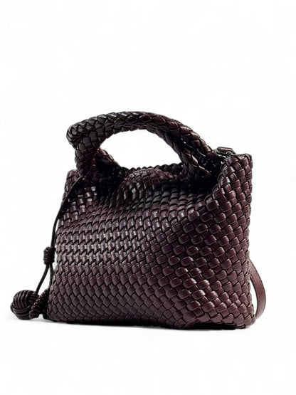Bottega Veneta BurgundyWoven Tote & Pouch Set 🍷✨ | Luxury Intrecciato Leather Bag