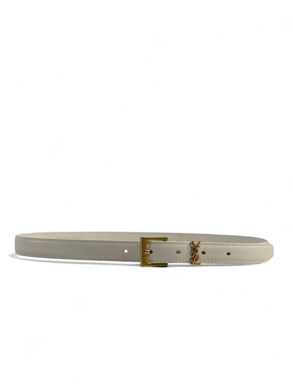 🤍 Yves Saint Laurent Cream Belt with Box ✨ | Effortless Parisian Elegance
