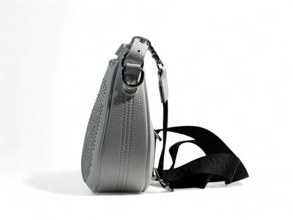 Zadig & Voltaire White Crystal Studded Shoulder Bag ✨🖤 | Elegant Crossbody with Logo Strap