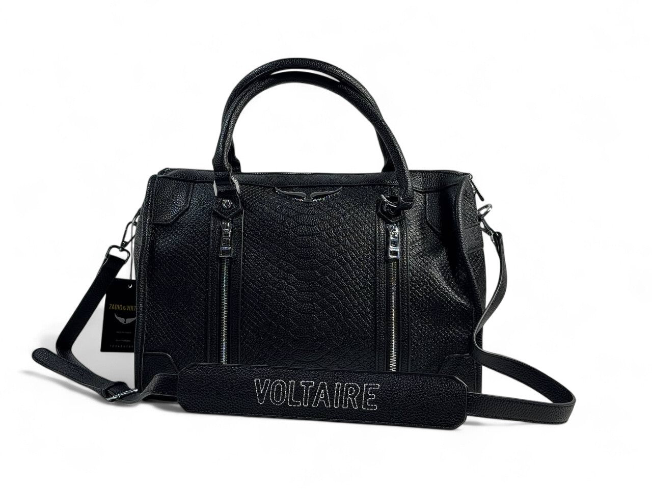 Zadig & Voltaire Black Voltaire Shoulder Bag 🖤 | Bold Parisian Statement