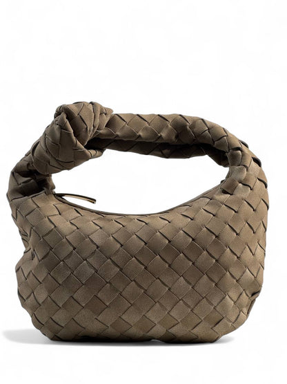 ✨ Bottega Style Knotted Woven Shoulder Bag – Mocha Brown