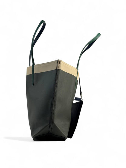 Lacoste Double-Face Tote Bag with Pouch – Green & Navy | Elegant Reversible Design 👜✨