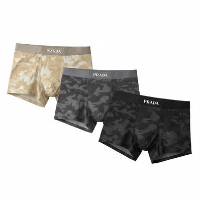 Prada Camo Edition 3-Pack Boxer Briefs 🔥 Premium Men’s Luxury Underwear Set