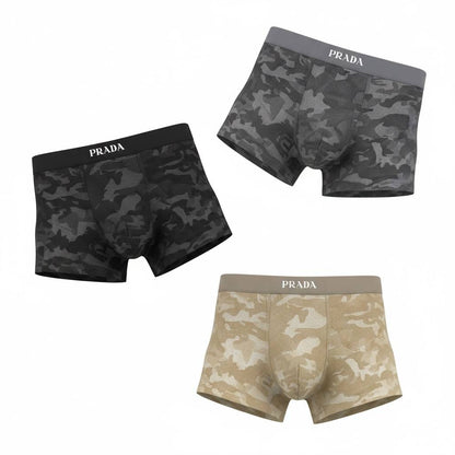 Prada Camo Edition 3-Pack Boxer Briefs 🔥 Premium Men’s Luxury Underwear Set