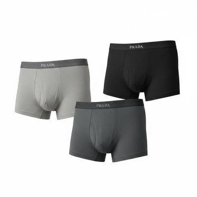 Prada Essential 3-Pack Boxer Briefs ✨ Premium Men’s Luxury Underwear Set