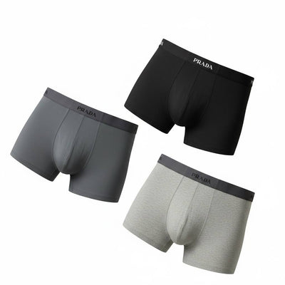 Prada Essential 3-Pack Boxer Briefs ✨ Premium Men’s Luxury Underwear Set