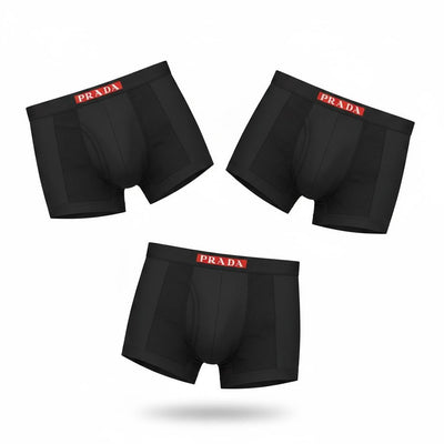 Prada Black Edition 3-Pack Boxer Briefs 🔥 Premium Men’s Luxury Underwear Set