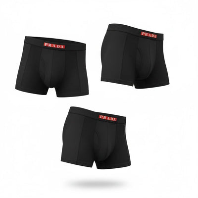 Prada Black Edition 3-Pack Boxer Briefs 🔥 Premium Men’s Luxury Underwear Set