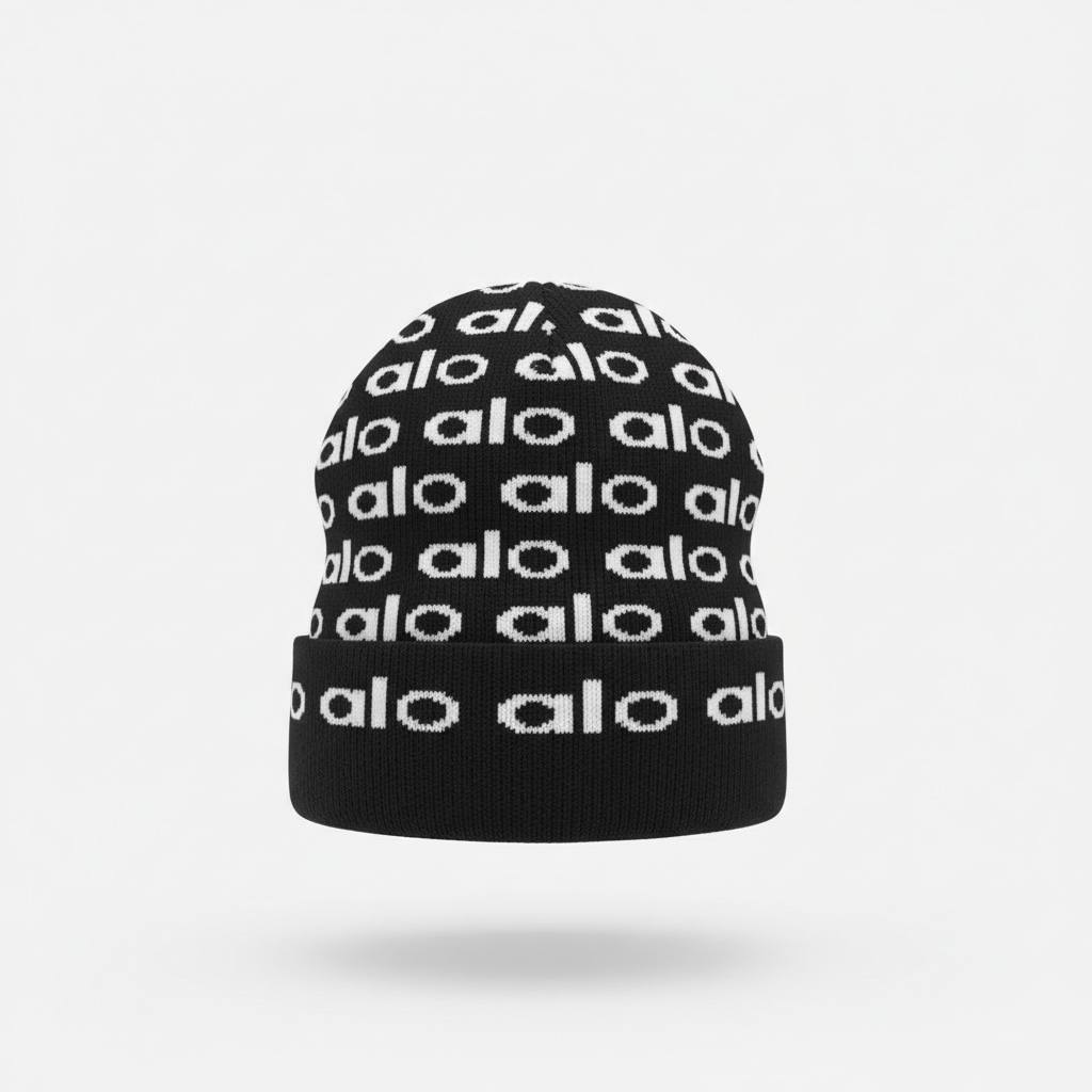 🖤 ALO Repeated Logo Knit Beanie – Minimal Luxury Winter Essential ❄️