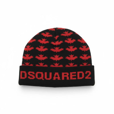 🧢 DSQUARED2 Maple Leaf Knit Beanie – Bold Iconic Winter Statement 🍁❄️