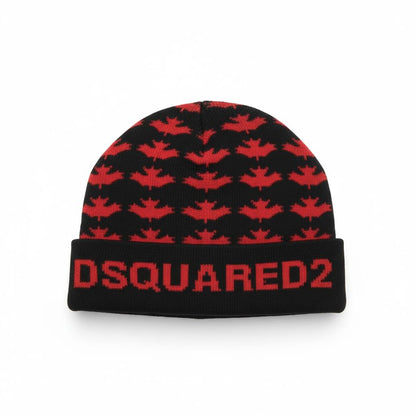 🧢 DSQUARED2 Maple Leaf Knit Beanie – Bold Iconic Winter Statement 🍁❄️