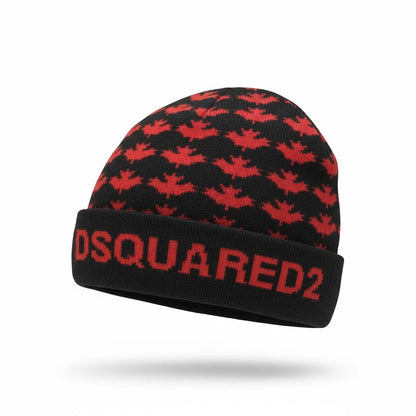 🧢 DSQUARED2 Maple Leaf Knit Beanie – Bold Iconic Winter Statement 🍁❄️