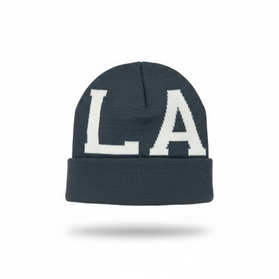 🖤 LA / NY Oversized Letter Knit Beanie – Urban Luxury Winter Style ❄️