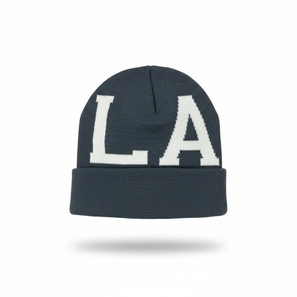 🖤 LA / NY Oversized Letter Knit Beanie – Urban Luxury Winter Style ❄️