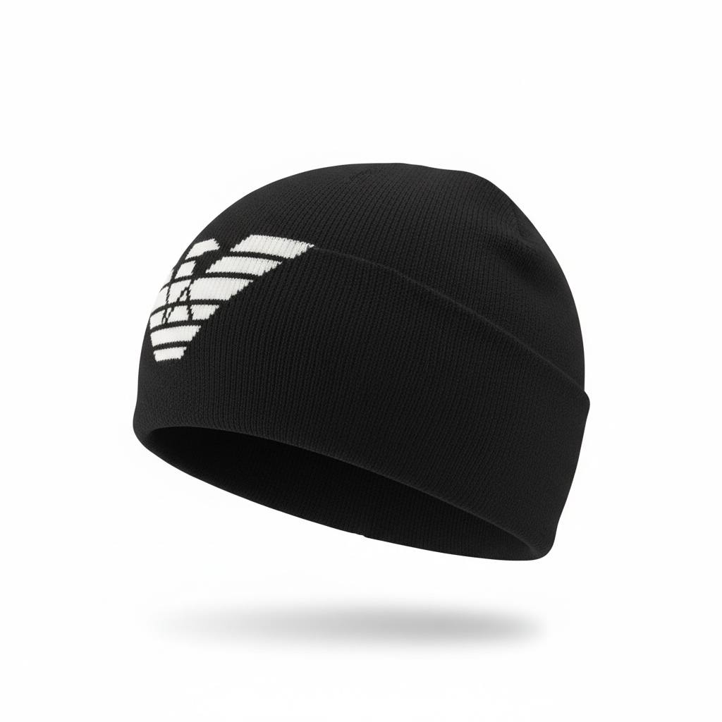 🖤 ARMANI Eagle Logo Knit Beanie – Timeless Italian Winter Luxury ❄️