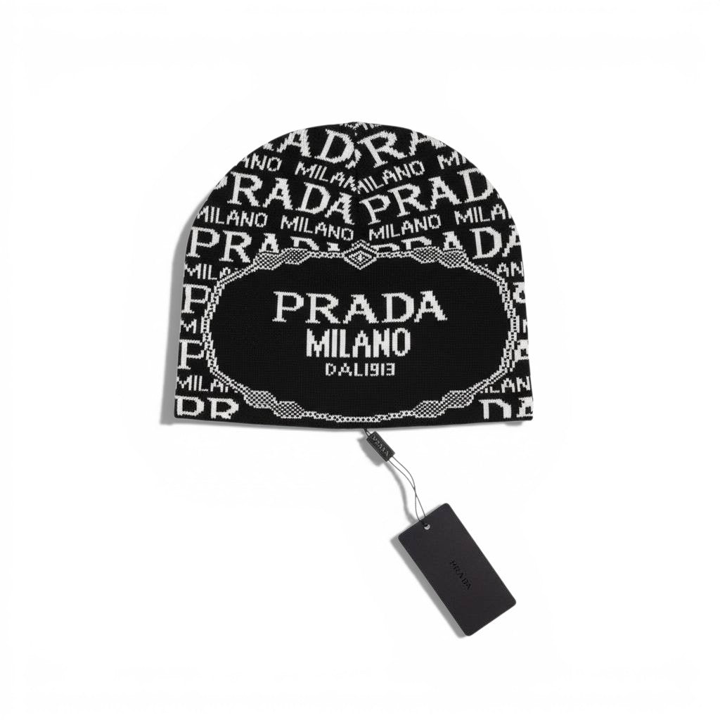 🖤 PRADA Milano Knit Beanie – Iconic Italian Winter Luxury ❄️