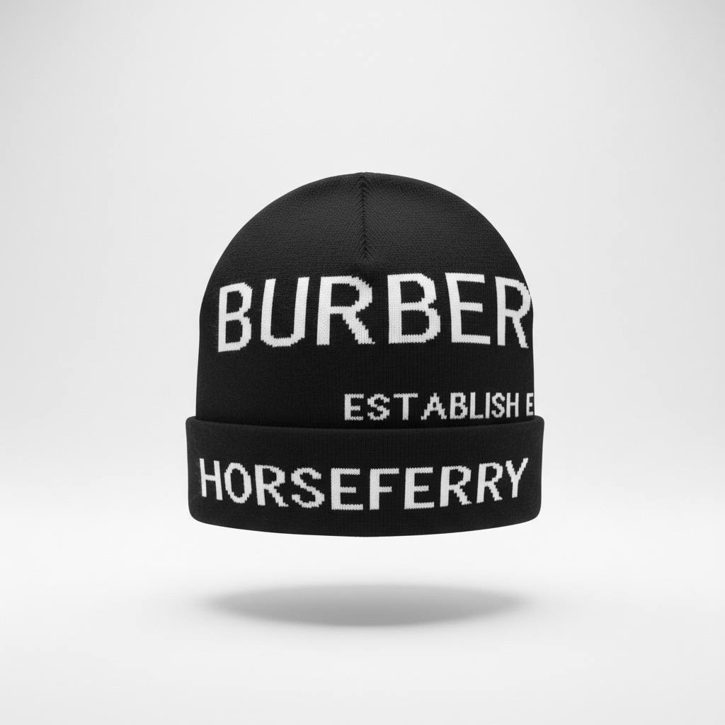 🖤 Burberry Horseferry Logo Knit Beanie – Timeless British Luxury ❄️