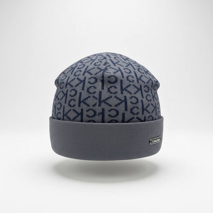 🩶 Calvin Klein Monogram Knit Beanie – Modern Minimal Luxury ❄️