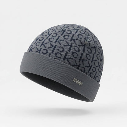 🩶 Calvin Klein Monogram Knit Beanie – Modern Minimal Luxury ❄️