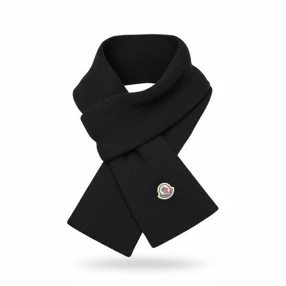 🖤 Moncler Black Winter Knit Set – Beanie, Scarf & Gloves Luxury Edition ❄️
