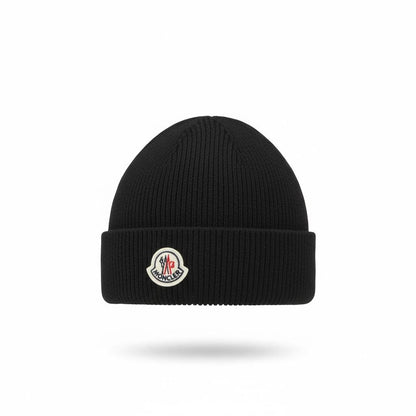 🖤 Moncler Black Winter Knit Set – Beanie, Scarf & Gloves Luxury Edition ❄️