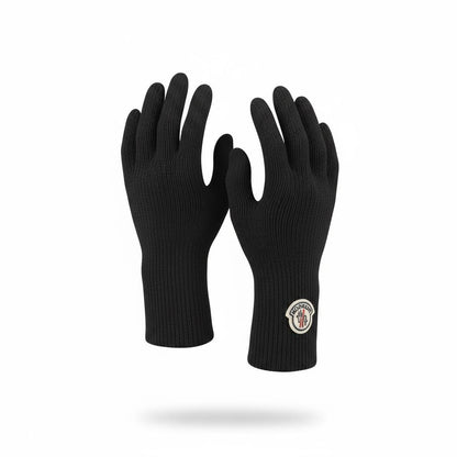 🖤 Moncler Black Winter Knit Set – Beanie, Scarf & Gloves Luxury Edition ❄️