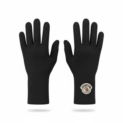 🖤 Moncler Black Winter Knit Set – Beanie, Scarf & Gloves Luxury Edition ❄️