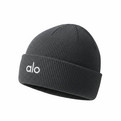 🩶 Alo Grey Winter Knit Set – Beanie, Scarf & Gloves Minimal Comfort ❄️