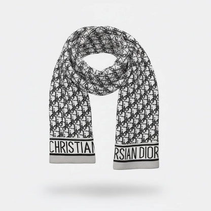🖤 Christian Dior Oblique Knit Scarf – Timeless Parisian Elegance ❄️