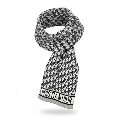 🖤 Christian Dior Oblique Knit Scarf – Timeless Parisian Elegance ❄️