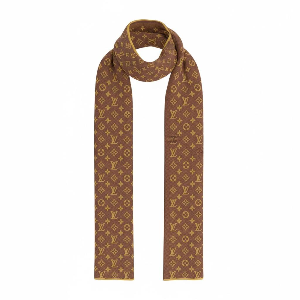 🤎 Louis Vuitton Classic Monogram Scarf – Timeless Luxury ❄️