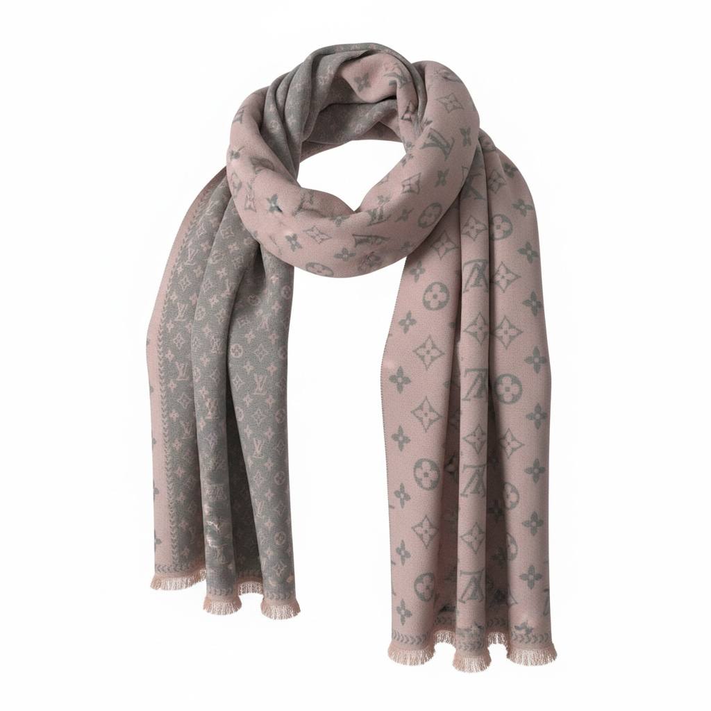 Louis Vuitton Monogram Scarf – Soft Luxury in Two Tones 🧣✨