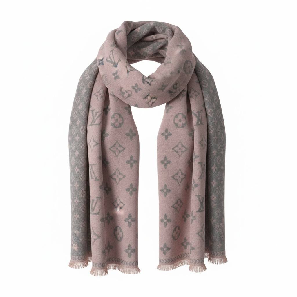 Louis Vuitton Monogram Scarf – Soft Luxury in Two Tones 🧣✨