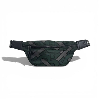 🟢 Burberry Monogram Green Luxury Belt Bag