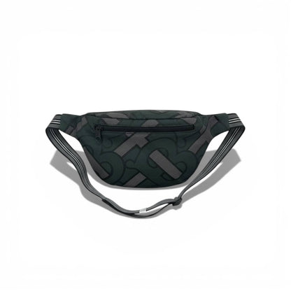 🟢 Burberry Monogram Green Luxury Belt Bag