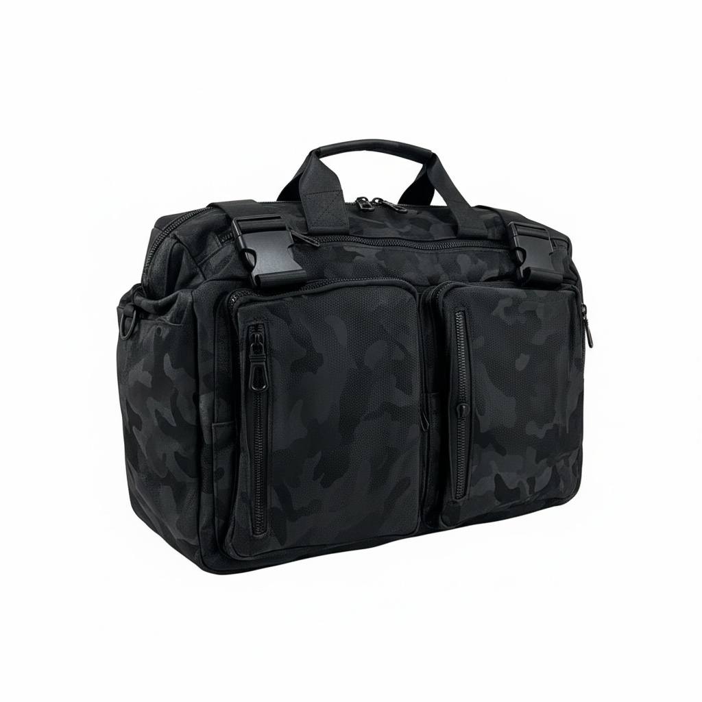 🖤 Luxury Tactical Camo Duffel Bag – Multi-Pocket Travel Essential