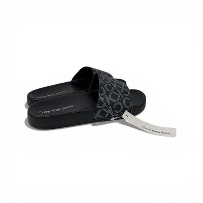 🖤 Calvin Klein Monogram Black Slides