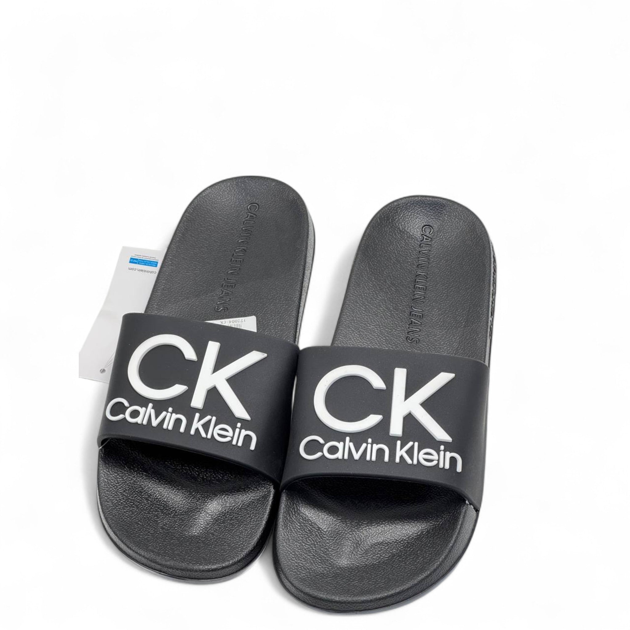 Calvin Klein CK Logo Slides – Black 🖤